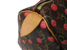 画像をギャラリービューアに読み込む, LOUIS VUITTON ルイヴィトン スピーディ25 ハンドバッグ M95009 村上隆 モノグラムチェリー ブラウン 美品 中古 4c067409