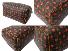画像をギャラリービューアに読み込む, LOUIS VUITTON ルイヴィトン スピーディ25 ハンドバッグ M95009 村上隆 モノグラムチェリー ブラウン 美品 中古 4c067409