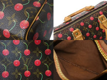 画像をギャラリービューアに読み込む, LOUIS VUITTON ルイヴィトン スピーディ25 ハンドバッグ M95009 村上隆 モノグラムチェリー ブラウン 美品 中古 4c067409