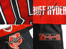 Load image into Gallery viewer, VINTAGE RUFF RYDERS ラフライダーズ ゲームシャツ サイズXXL ブラック ホワイト レッド ポリエステル 美品 中古 4c067420