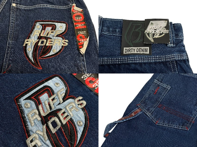 新品未使用 VINTAGE RUFF RYDERS ラフライダーズ デニムショートパンツ サイズ32 DIRTY DENIM デッドストック コットン  中古 4c067423 – Casanova Vintage