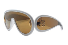 画像をギャラリービューアに読み込む, 新品未使用 LOEWE ロエベ サングラス アイウェア サイズ140▫︎0 145 ゴールド金具 ホワイト 中古 4c067426