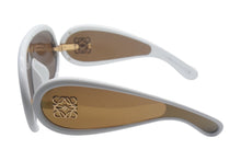 画像をギャラリービューアに読み込む, 新品未使用 LOEWE ロエベ サングラス アイウェア サイズ140▫︎0 145 ゴールド金具 ホワイト 中古 4c067426