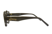 画像をギャラリービューアに読み込む, 新品未使用 LOEWE ロエベ サングラス サイドロゴ LW40109U サイズ52▫︎18 140 イタリア製 ゴールド金具 カーキ 中古 4c067430