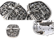 画像をギャラリービューアに読み込む, CHROME HEARTS クロムハーツ BUCKL CEMETERY1.5 セメタリークロス バックル シルバー925 重量244g .925 2003 刻印 美品 中古 4c067440