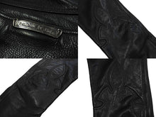 画像をギャラリービューアに読み込む, CHROME HEARTS クロムハーツ フレアニー カーペンター レザーパンツ ブラック シルバー925 ロゴ サイズ30 美品 中古 4c067447