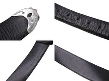 Load image into Gallery viewer, CHROME HEARTS クロムハーツ TALON BELT 1.5 3PIECE タロンベルト サイズ32 レザー シルバー925 ブラック 美品 中古 4c067448