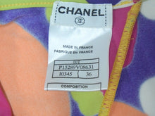 画像をギャラリービューアに読み込む, CHANEL シャネル ワンピース P15289V08631 サイズ36 ココマーク マルチカラー ナイロン スパンデックス 美品 中古 4c067460