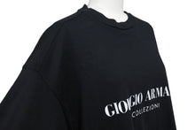画像をギャラリービューアに読み込む, GIORGIO ARMANI ジョルジオアルマーニ 長袖Tシャツ イタリア製 コットン ブラック ホワイト サイズM 美品 中古 4c067461