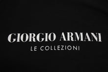 画像をギャラリービューアに読み込む, GIORGIO ARMANI ジョルジオアルマーニ 長袖Tシャツ イタリア製 コットン ブラック ホワイト サイズM 美品 中古 4c067461