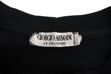 画像をギャラリービューアに読み込む, GIORGIO ARMANI ジョルジオアルマーニ 長袖Tシャツ イタリア製 コットン ブラック ホワイト サイズM 美品 中古 4c067461
