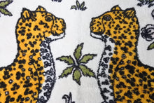 Load image into Gallery viewer, 新品同様 HERMES エルメス マット ラグ ビーチタオル チーター 豹柄 ブラック ホワイト イエロー コットン フランス製 中古 4c067462