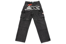 画像をギャラリービューアに読み込む, 新品未使用 Billionaire Boys Club ビリオネアボーイズクラブ 2WAY ウォッシュドデニム カーゴパンツ ブラック デニム ICEJP241P002 サイズM 中古 4c067482
