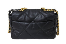 画像をギャラリービューアに読み込む, CHANEL シャネル19 マトラッセ ショルダーバッグ AS1161 30番台 ラムスキン ブラック ゴールド金具 美品 中古 4c067498