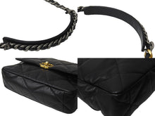 画像をギャラリービューアに読み込む, CHANEL シャネル19 マトラッセ ショルダーバッグ AS1161 30番台 ラムスキン ブラック ゴールド金具 美品 中古 4c067498