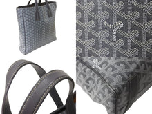 画像をギャラリービューアに読み込む, Goyard ゴヤール サックヴォルテール 2WAYバッグ ハンドバッグ ショルダーバッグ キャンバス レザー グレー 美品 中古 4c067509