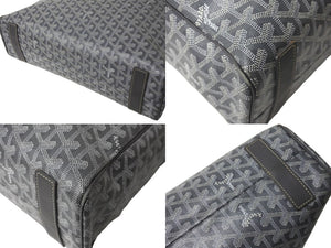 Goyard ゴヤール サックヴォルテール 2WAYバッグ ハンドバッグ ショルダーバッグ キャンバス レザー グレー 美品 中古 4c067509