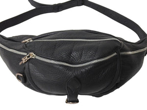 ChromeHearts クロムハーツ SNATPACK スナットパック ショルダーバッグ ダガー レザー切替 ブラック 美品 中古 4c067511