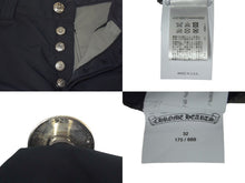 画像をギャラリービューアに読み込む, 新品未使用 CHROMEHEARTS クロムハーツ CHクロスパッチ カーペンター ハーフパンツ レザー シルバー925 ナイロン サイズ32 中古 4c067512