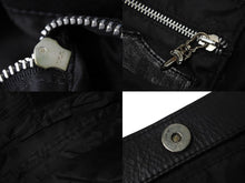 画像をギャラリービューアに読み込む, ChromeHearts クロムハーツ CH Plain JJDean Bag プレインJJディーンバッグ レザー シルバー925 ブラック 美品 中古 4c067513