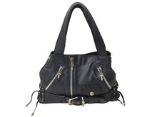 画像をギャラリービューアに読み込む, ChromeHearts クロムハーツ CH Plain JJDean Bag プレインJJディーンバッグ レザー シルバー925 ブラック 美品 中古 4c067513