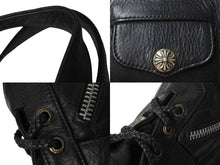 画像をギャラリービューアに読み込む, ChromeHearts クロムハーツ CH Plain JJDean Bag プレインJJディーンバッグ レザー シルバー925 ブラック 美品 中古 4c067513