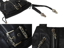 画像をギャラリービューアに読み込む, ChromeHearts クロムハーツ CH Plain JJDean Bag プレインJJディーンバッグ レザー シルバー925 ブラック 美品 中古 4c067513