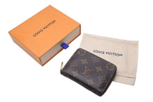 画像をギャラリービューアに読み込む, LOUIS VUITTON ルイヴィトン ジッピー コインパース M60067 モノグラムキャンバス ゴールド金具 ブラウン 美品 中古 4c067522