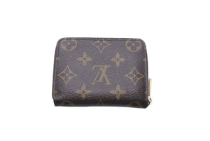 LOUIS VUITTON ルイヴィトン ジッピー コインパース M60067 モノグラムキャンバス ゴールド金具 ブラウン 美品 中古 4c067522