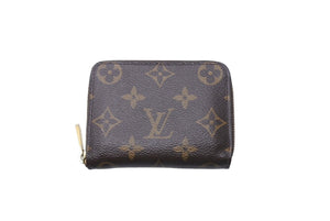 LOUIS VUITTON ルイヴィトン ジッピー コインパース M60067 モノグラムキャンバス ゴールド金具 ブラウン 美品 中古 4c067522