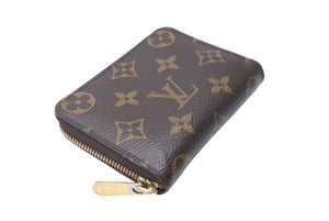 LOUIS VUITTON ルイヴィトン ジッピー コインパース M60067 モノグラムキャンバス ゴールド金具 ブラウン 美品 中古 4c067522