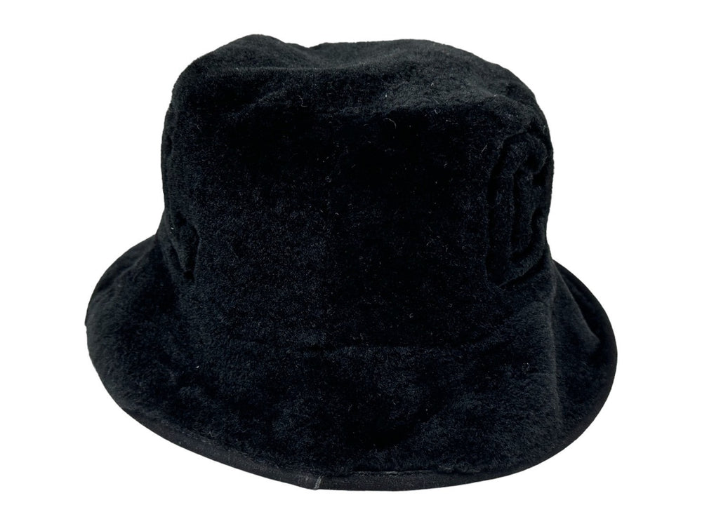New Unused 2024 CHANEL Bucket Hat Reversible Mouton Hat Coco Mark Made in Italy Black Used 4c067586