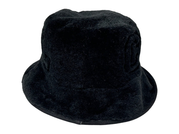 New Unused 2024 CHANEL Bucket Hat Reversible Mouton Hat Coco Mark Made in Italy Black Used 4c067586
