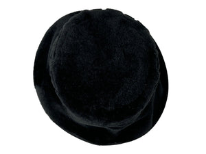 New Unused 2024 CHANEL Bucket Hat Reversible Mouton Hat Coco Mark Made in Italy Black Used 4c067586