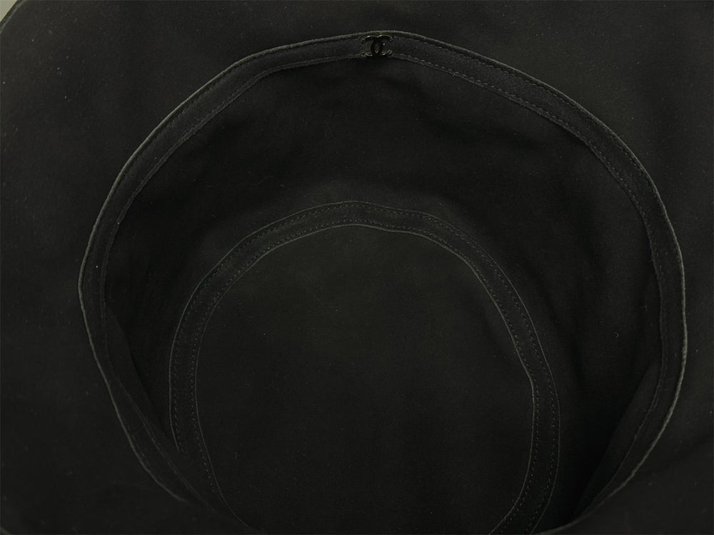 New Unused 2024 CHANEL Bucket Hat Reversible Mouton Hat Coco Mark Made in Italy Black Used 4c067586