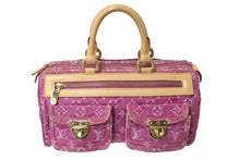 画像をギャラリービューアに読み込む, 極美品 LOUIS VUITTON ルイヴィトン ネオスピーディ ハンドバッグ M95214 モノグラムデニム ゴールド金具 ピンク 中古 4c067590