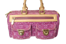 画像をギャラリービューアに読み込む, 極美品 LOUIS VUITTON ルイヴィトン ネオスピーディ ハンドバッグ M95214 モノグラムデニム ゴールド金具 ピンク 中古 4c067590