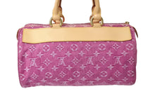 画像をギャラリービューアに読み込む, 極美品 LOUIS VUITTON ルイヴィトン ネオスピーディ ハンドバッグ M95214 モノグラムデニム ゴールド金具 ピンク 中古 4c067590