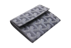 新品未使用品 GOYARD ゴヤール マリニー ウォレット コインケース 小銭入れ カードケース PVC レザー グレー 中古 4c067598