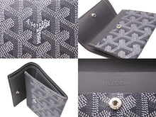 Load image into Gallery viewer, 新品未使用品 GOYARD ゴヤール マリニー ウォレット コインケース 小銭入れ カードケース PVC レザー グレー 中古 4c067598