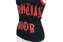 画像をギャラリービューアに読み込む, 極美品 Christian Dior クリスチャンディオール タンクトップ 2A12155580 サイズ36 ガリアーノ期 ロゴ ブラック レッド 中古 4c067610