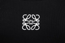 画像をギャラリービューアに読み込む, LOEWE ロエベ クロップド アナグラム タンクトップ S540Y07XAG サイズXS ブラック ホワイト コットン ポリウレタン 美品 中古 4c067613