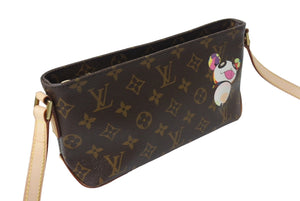 新品同様 LOUIS VUITTON ルイヴィトン トロター ショルダーバッグ モノグラムパンダ 村上隆 ポシェット M51241 中古 4c067615