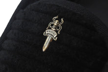 画像をギャラリービューアに読み込む, 極美品 CHROMEHEARTS クロムハーツ ダガー装飾 コーデュロイ スリッポン シューズ コーデュロイ シルバー925 37 中古 4c067616