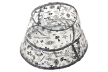 画像をギャラリービューアに読み込む, 極美品 CHROME HEARTS クロムハーツ バケットハット サイズM/L ブラック クリア ビニール 総柄 ロゴ プリント 中古 4c067618