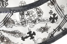 画像をギャラリービューアに読み込む, 極美品 CHROME HEARTS クロムハーツ バケットハット サイズM/L ブラック クリア ビニール 総柄 ロゴ プリント 中古 4c067618