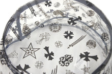 画像をギャラリービューアに読み込む, 極美品 CHROME HEARTS クロムハーツ バケットハット サイズM/L ブラック クリア ビニール 総柄 ロゴ プリント 中古 4c067618