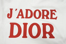 Load image into Gallery viewer, 新品未使用 Christian Dior クリスチャンディオール J&#39;ADORE VネックTシャツ 3H16155400 サイズ38 コットン ホワイト レッド 中古 4c067621