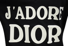 Load image into Gallery viewer, 新品未使用 Christian Dior クリスチャンディオール J&#39;ADORE VネックTシャツ 3H16155400 サイズ36 コットン ブラック ホワイト 中古 4c067624