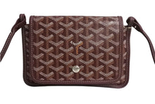 Load image into Gallery viewer, 新品未使用 GOYARD ゴヤール プリュメ ポーチウォレット ショルダーバッグ バーガンディ PVC レザー シルバー金具 中古 4c067629